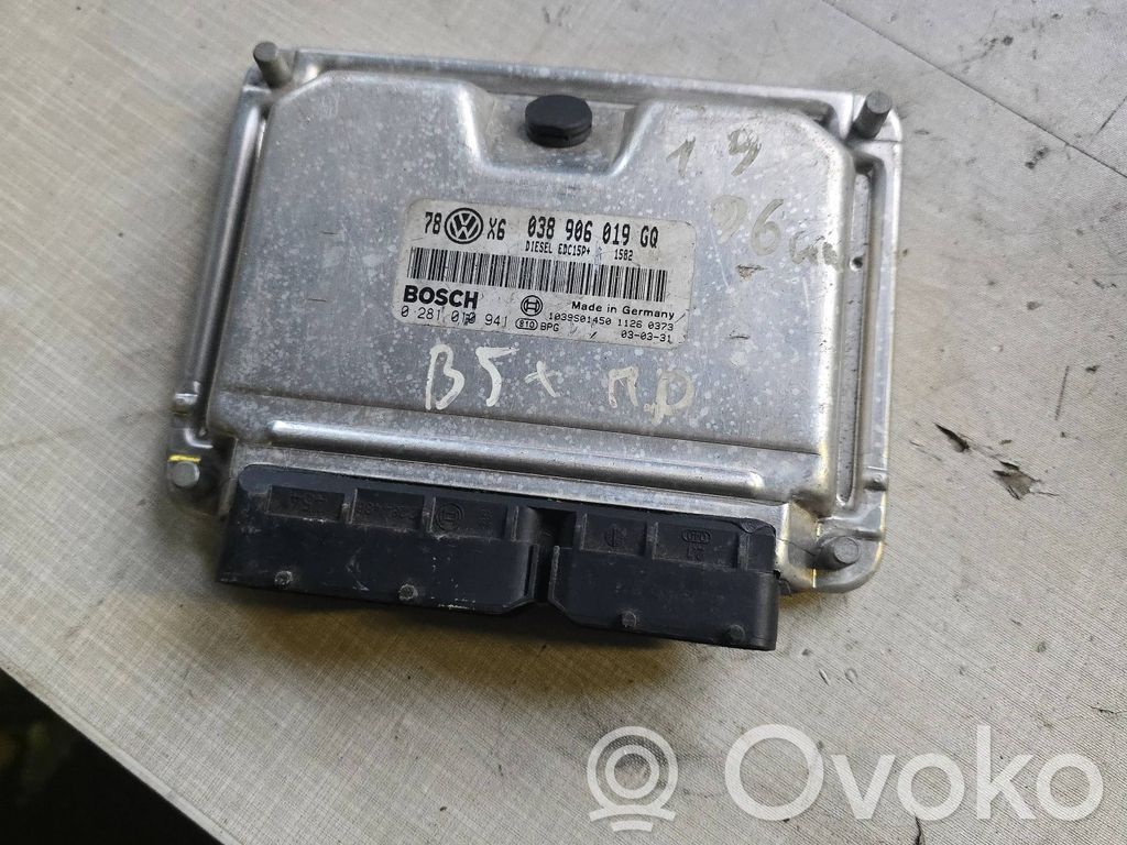 Engine control unit/module   038906019GQ,1039S01450,0281010941