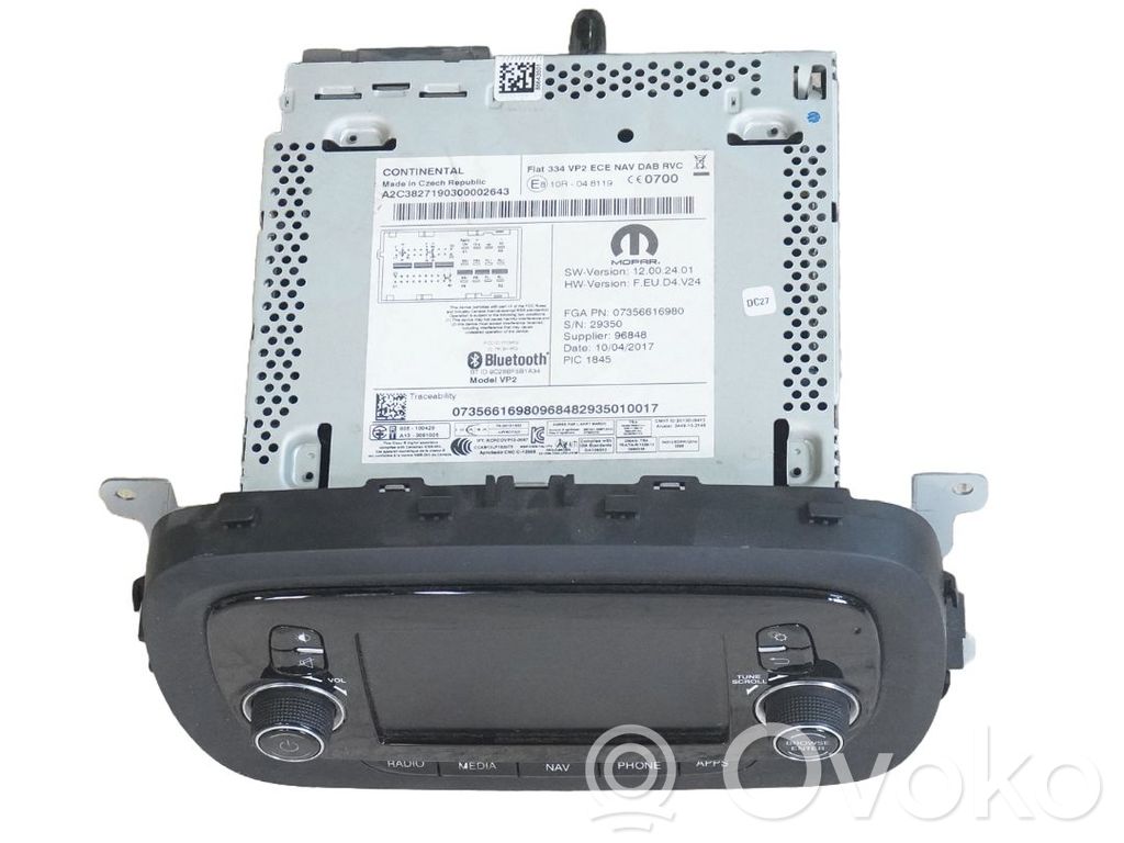 Fiat 500X Panel / Radioodtwarzacz CD/DVD/GPS