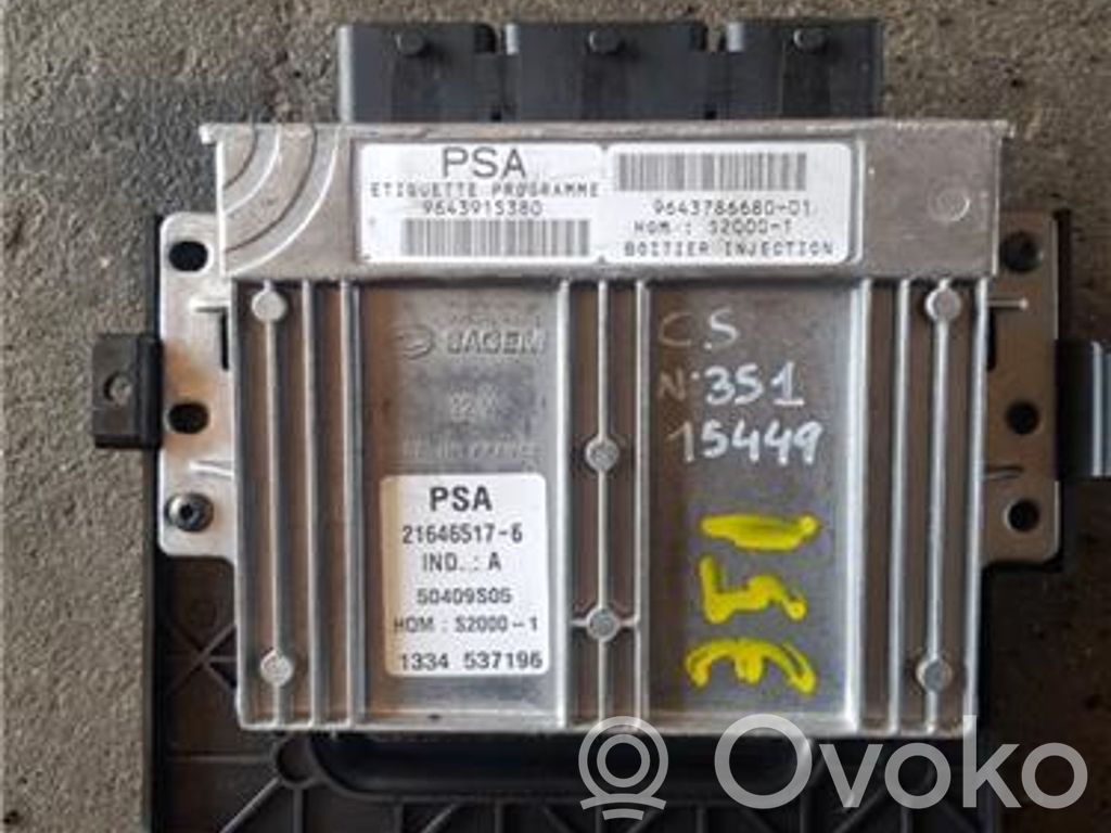 Citroen C5 Unité de commande, module ECU de moteur 