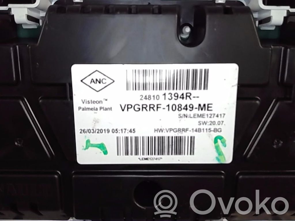 Renault Captur Speedometer (instrument cluster) 