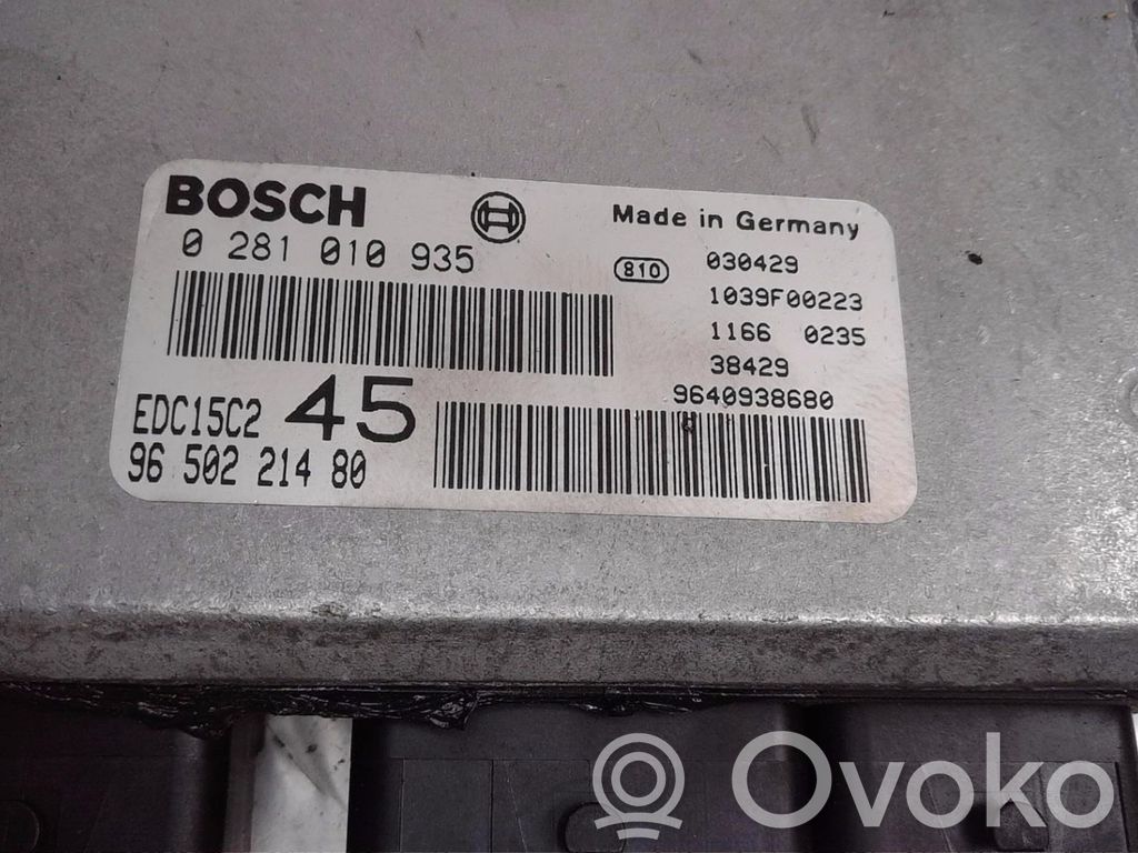 Peugeot 307 Engine control unit/module 