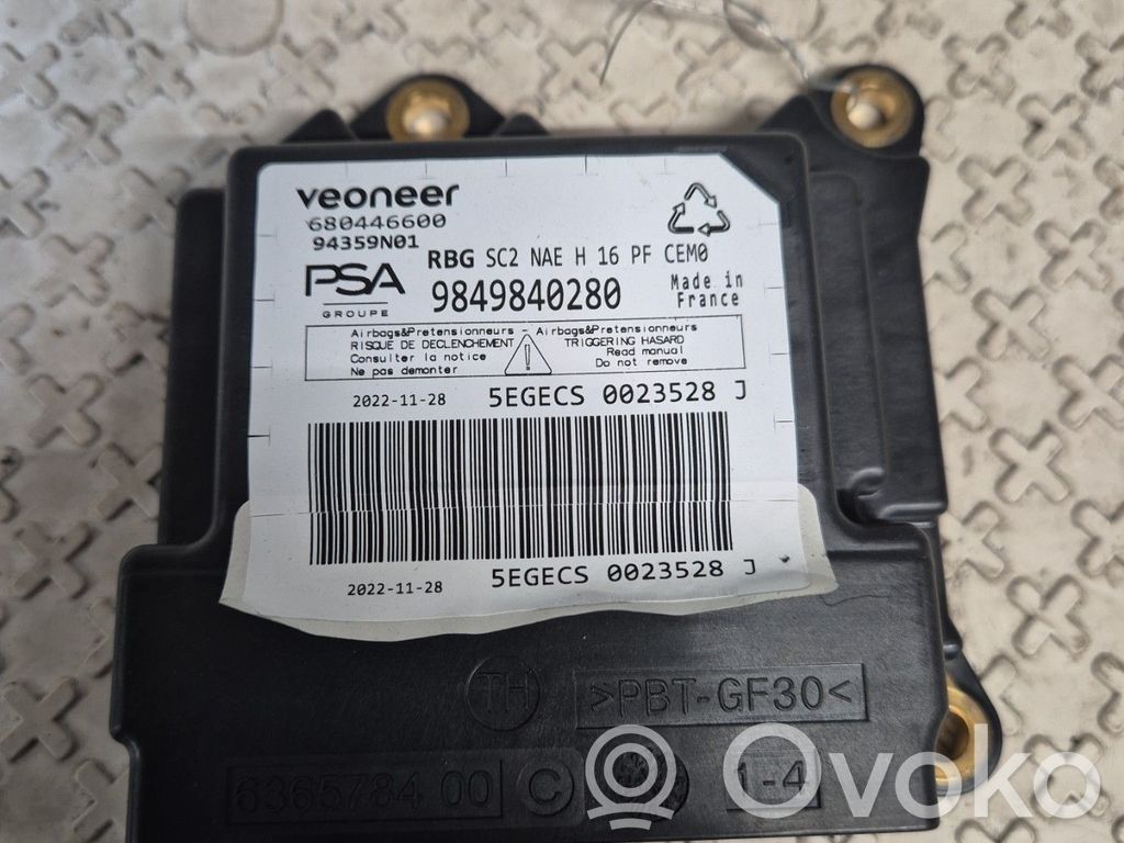 Sterownik / Moduł Airbag   9849840280