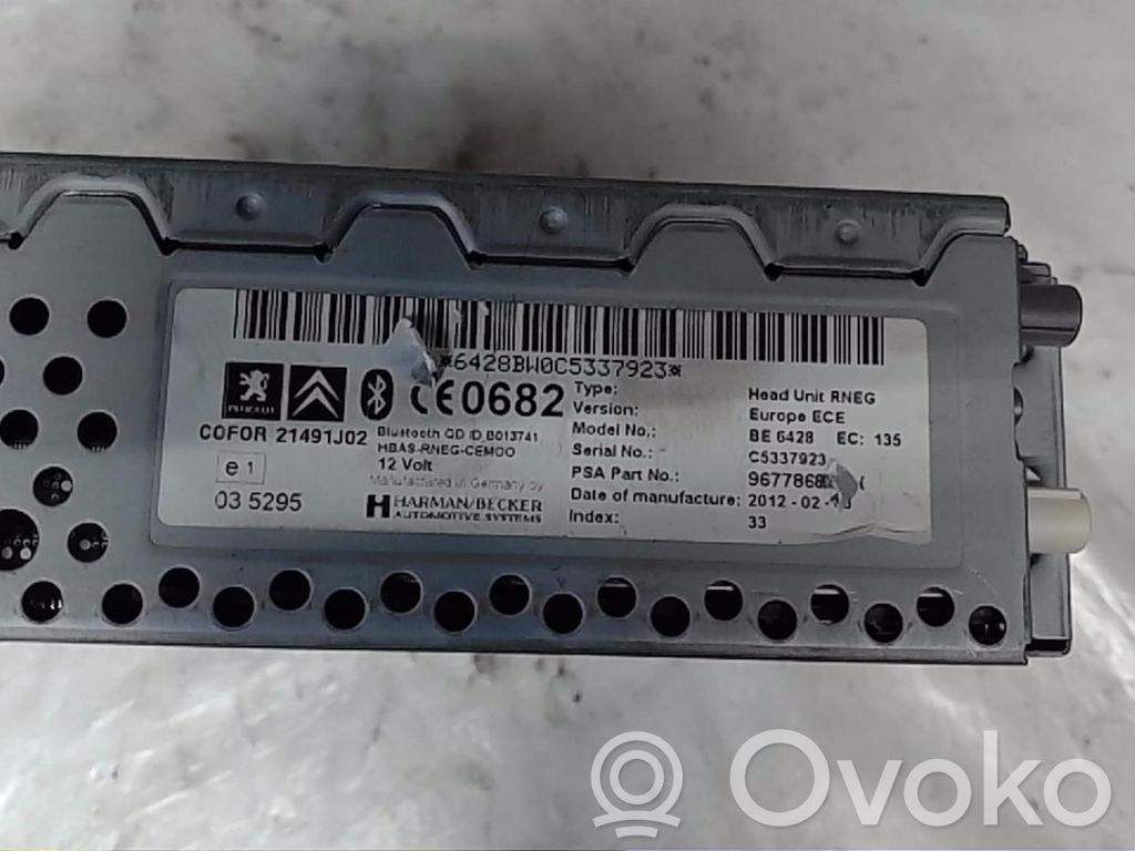 Peugeot 308 Radio/CD/DVD/GPS head unit 
