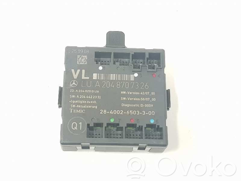 Mercedes-Benz C W204 Unité de commande / module de verrouillage centralisé porte 