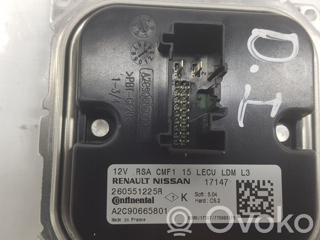 Unidad de control/módulo de los faros xenón   260551225R,260551225R,260556623R