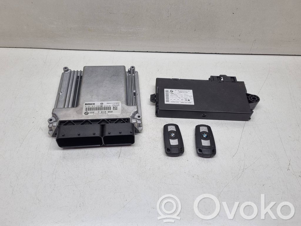 BMW 5 E60 E61 Komputer / Sterownik ECU i komplet kluczy 