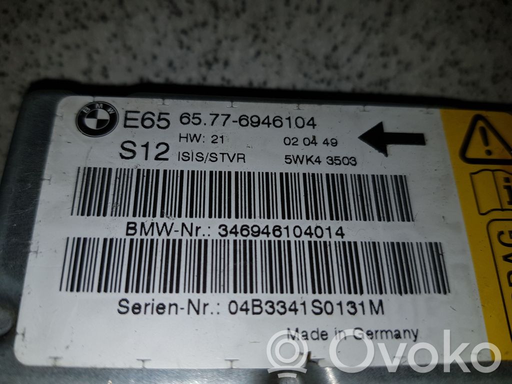 BMW 7 E65 E66 Airbag control unit/module 