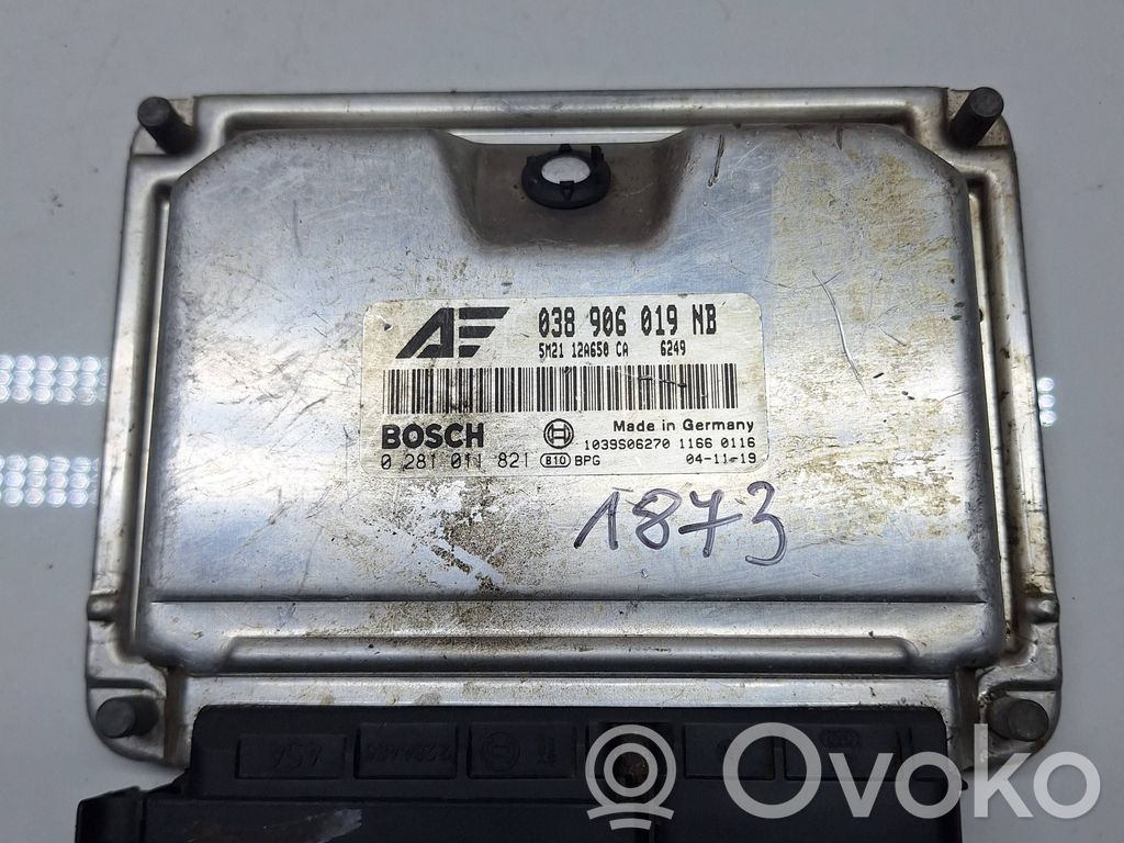 Engine control unit/module   038906019NB,1039S06270,0281011821