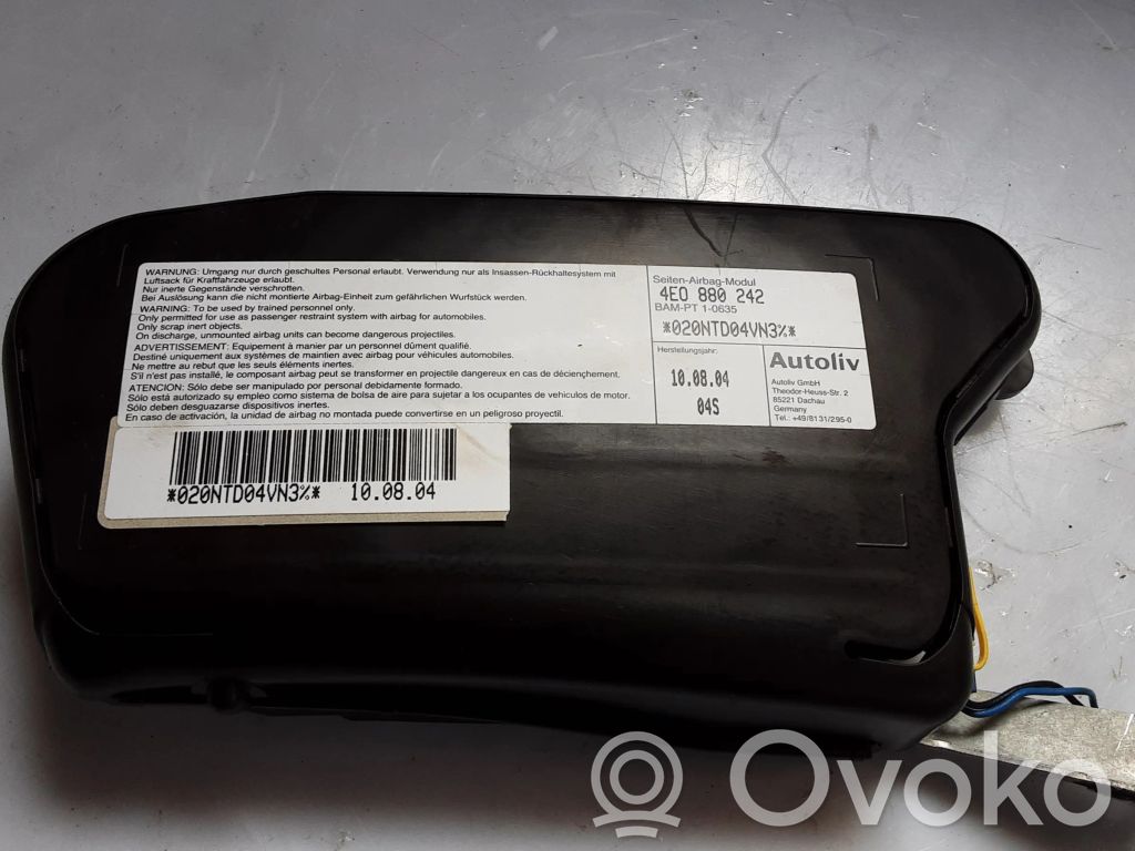 Audi A8 S8 D3 4E Seat airbag 