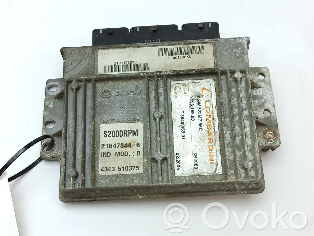 Engine control unit/module   216478446,4343510375,S2000RPM,219315900,3B2080,F38400,LGW523MPI