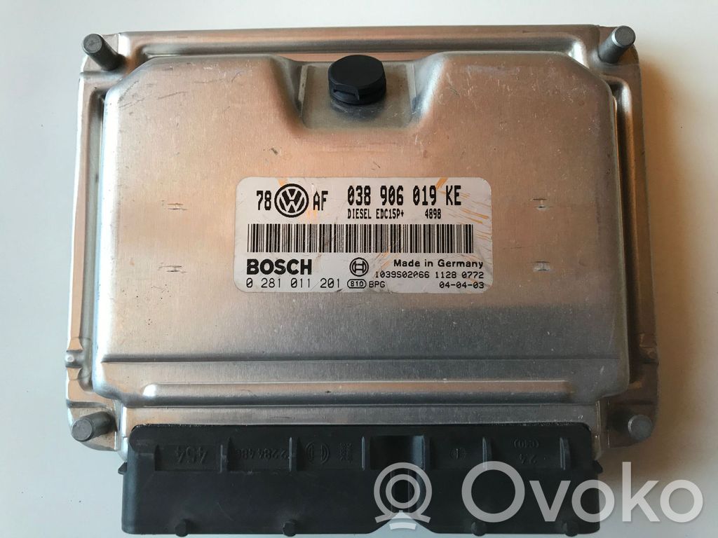 Engine control unit/module   038906019KE,0281011201,1039S02066