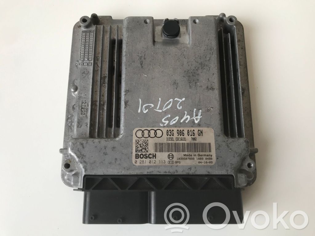 Engine control unit/module   03G906016GN,0281012113,1039S07899