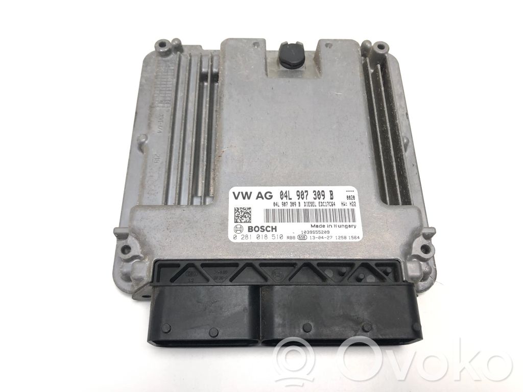 Engine control unit/module   04L907309B,0281018510,04L906021AL