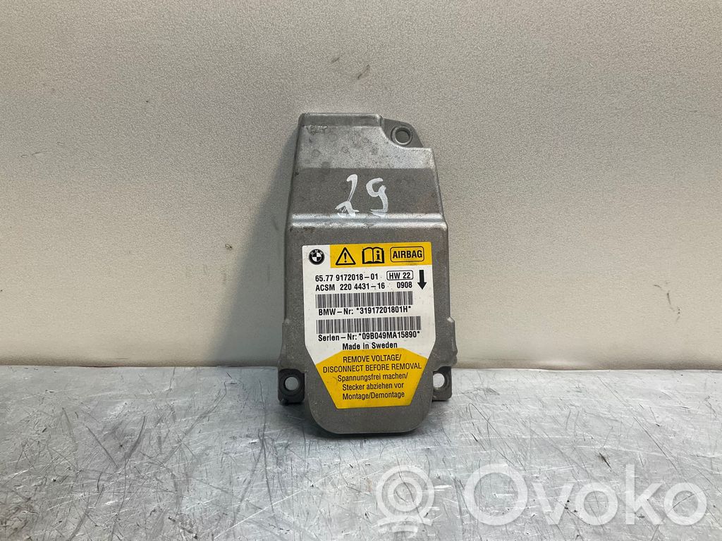 BMW 5 E60 E61 Turvatyynyn ohjainlaite/moduuli 