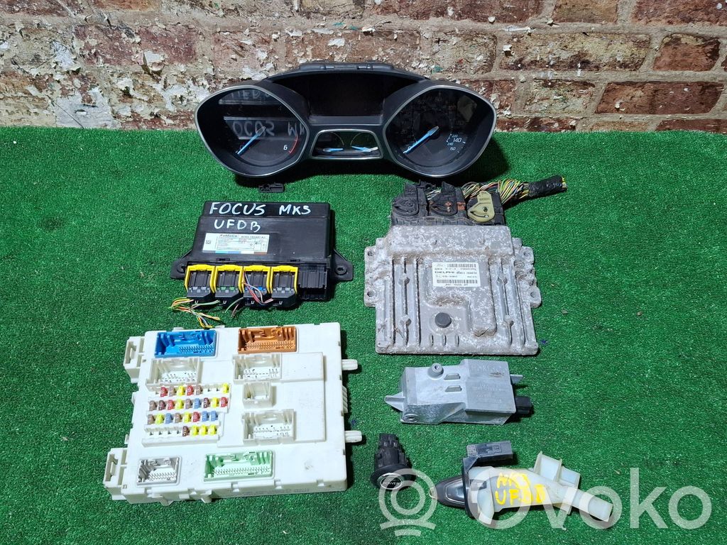 Ford Focus Juego de cerradura y set ECU del motor 