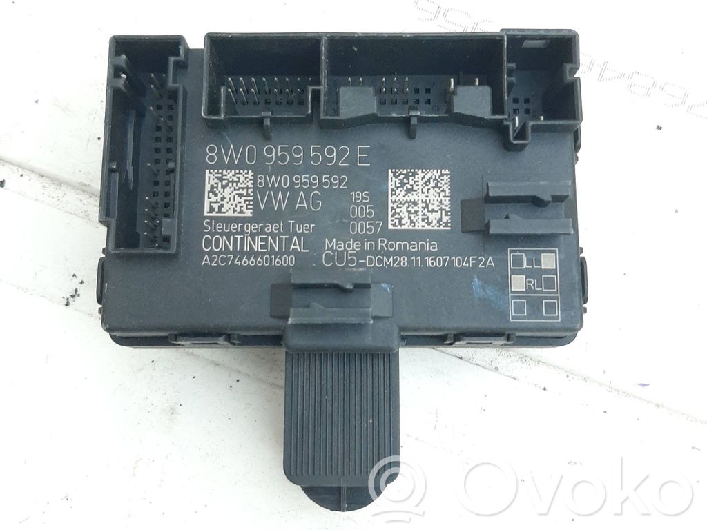 Unité de commande module de porte   8W0959592E,8W0959592,A2C7466601600