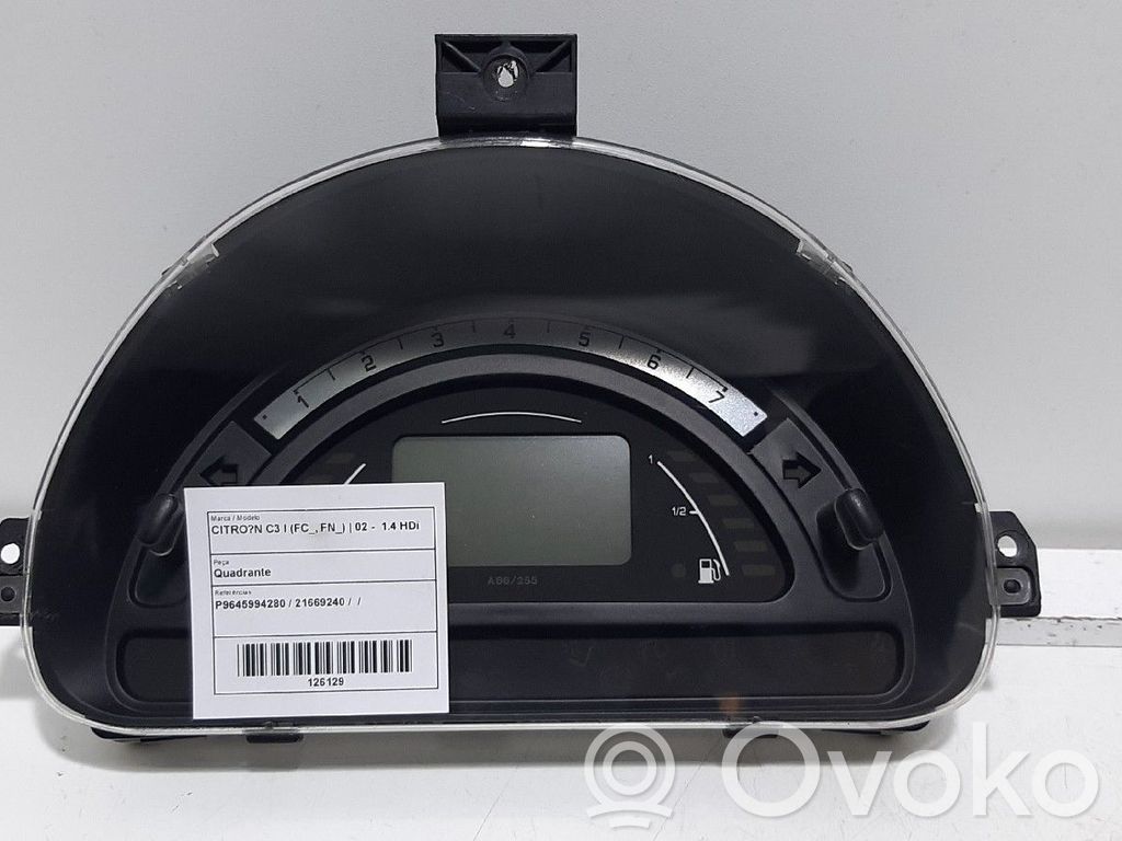 Speedometer (instrument cluster)   P9645994280,21669240