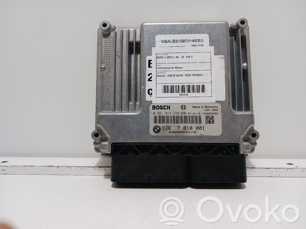 BMW 1 E81 E87 Unidad de control/módulo del motor 