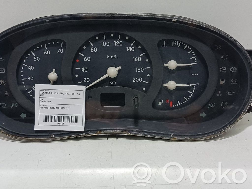 Renault Clio II Velocímetro (tablero de instrumentos) 