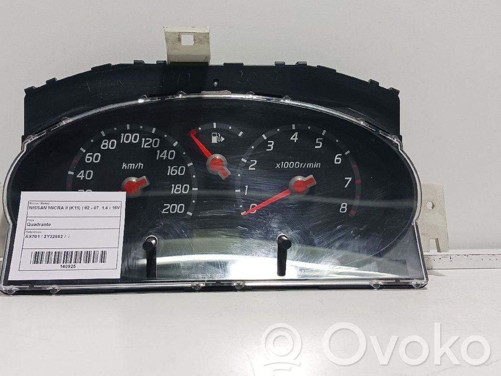 Nissan Micra Speedometer (instrument cluster) 