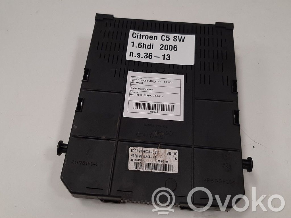 SAM control unit   BSI,9660105880