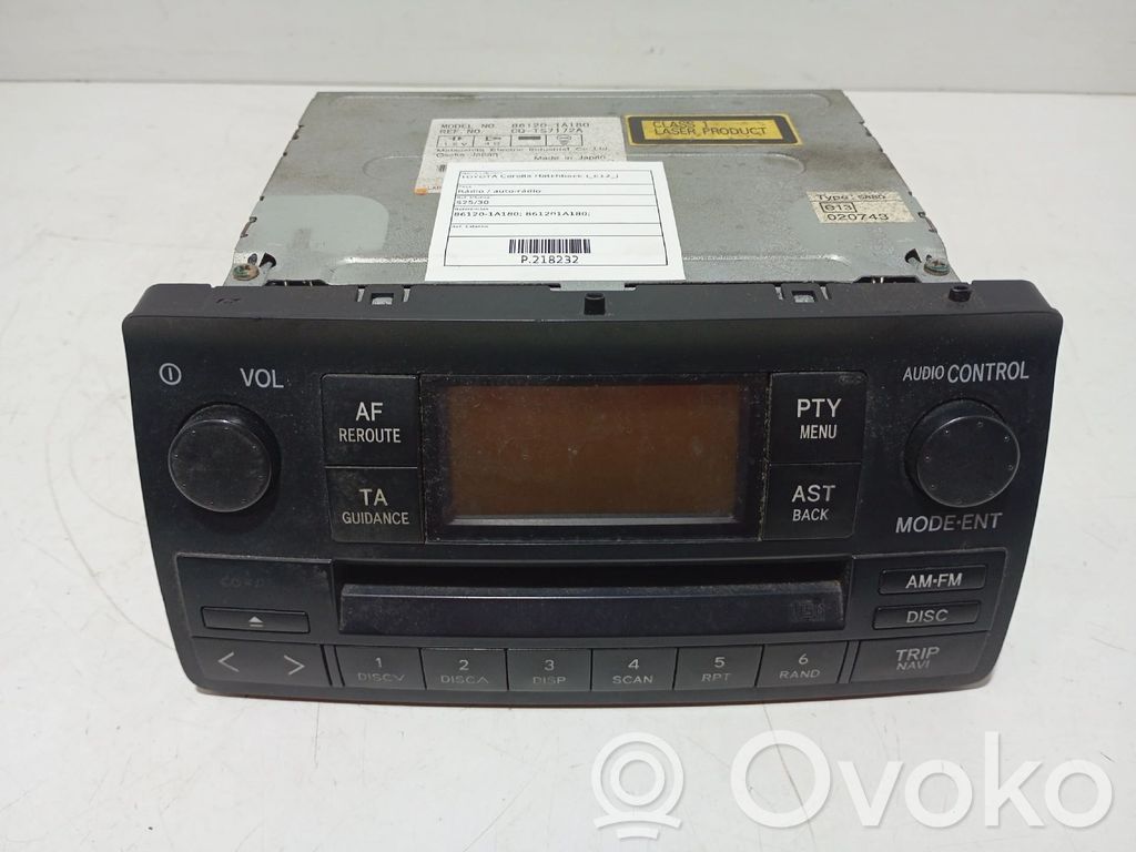 Toyota Corolla E120 E130 Unitate principală radio/CD/DVD/GPS 