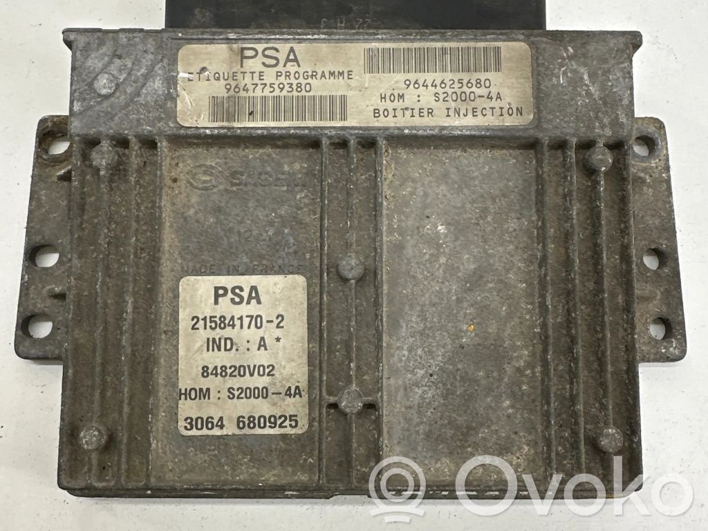 Sterownik / Moduł ECU   9647759380,9644625680,S20004A