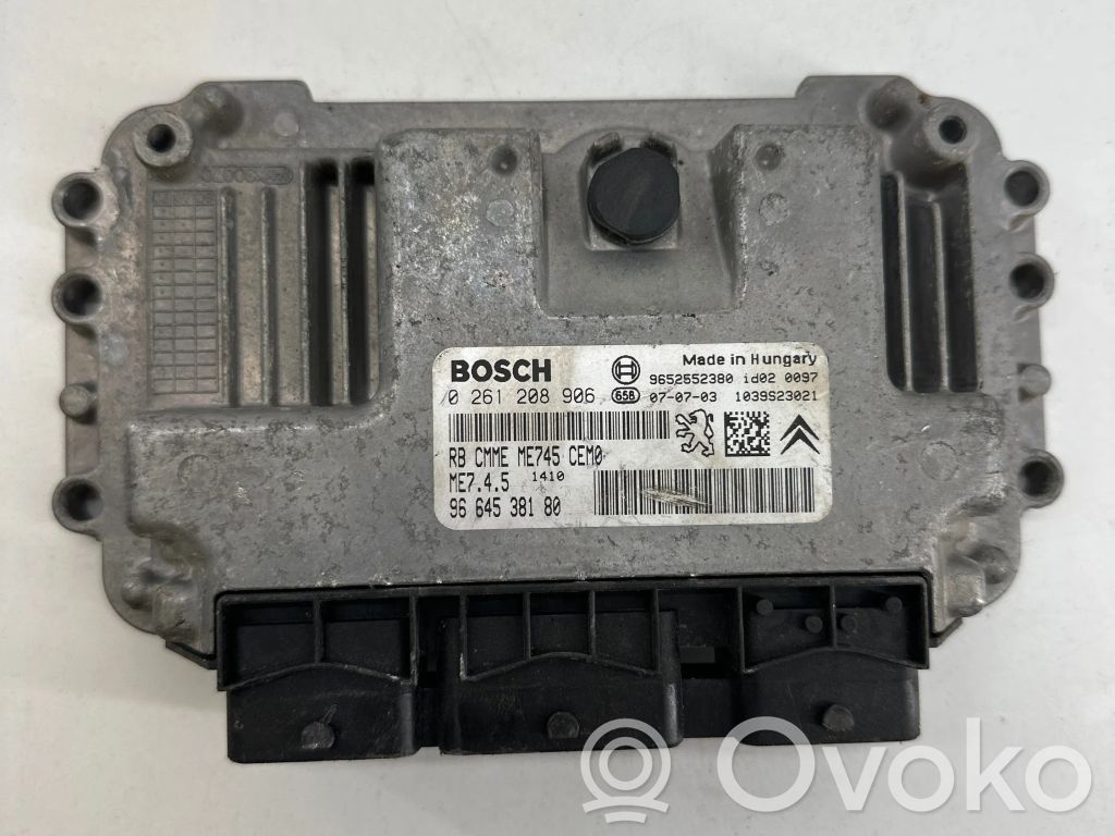 Engine control unit/module   0261208906,9664538180,9652552380