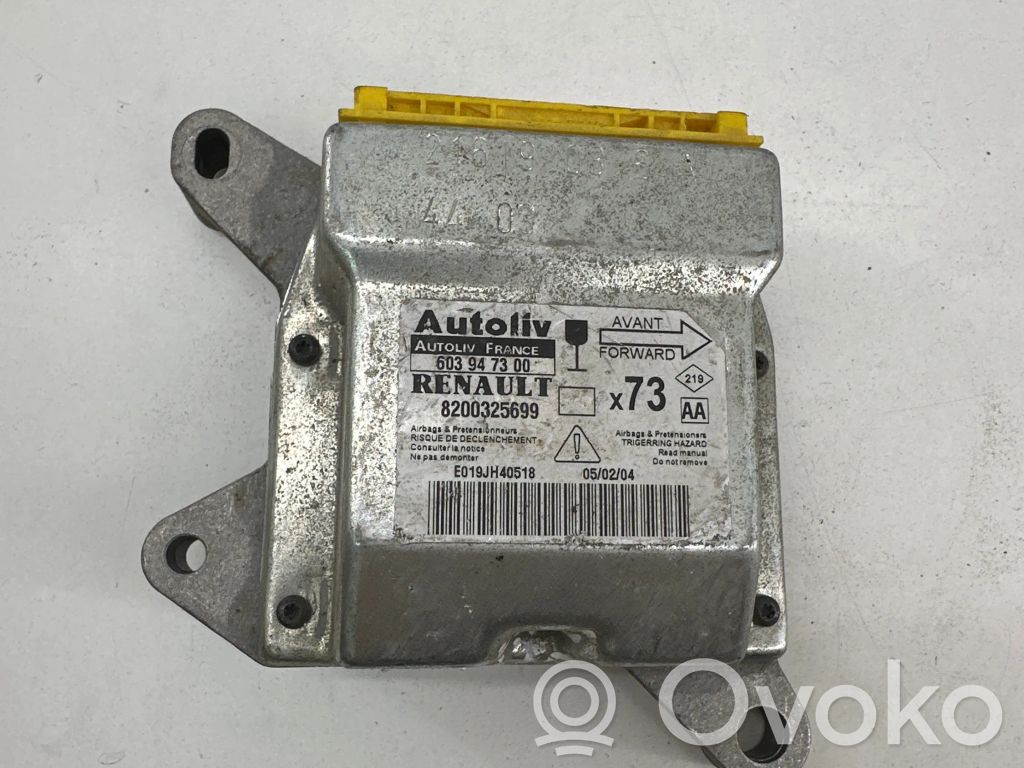 Airbag control unit/module   8200325699,603947300,E019JH40518