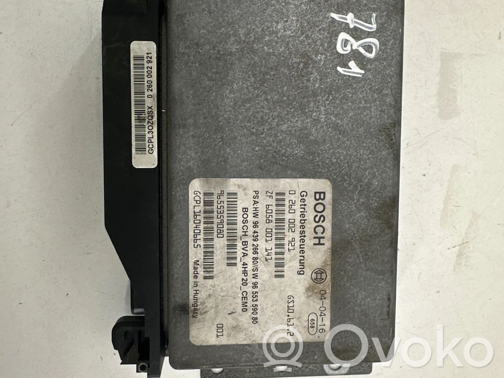 Gearbox control unit/module   9643926680,9655359080,0260002921