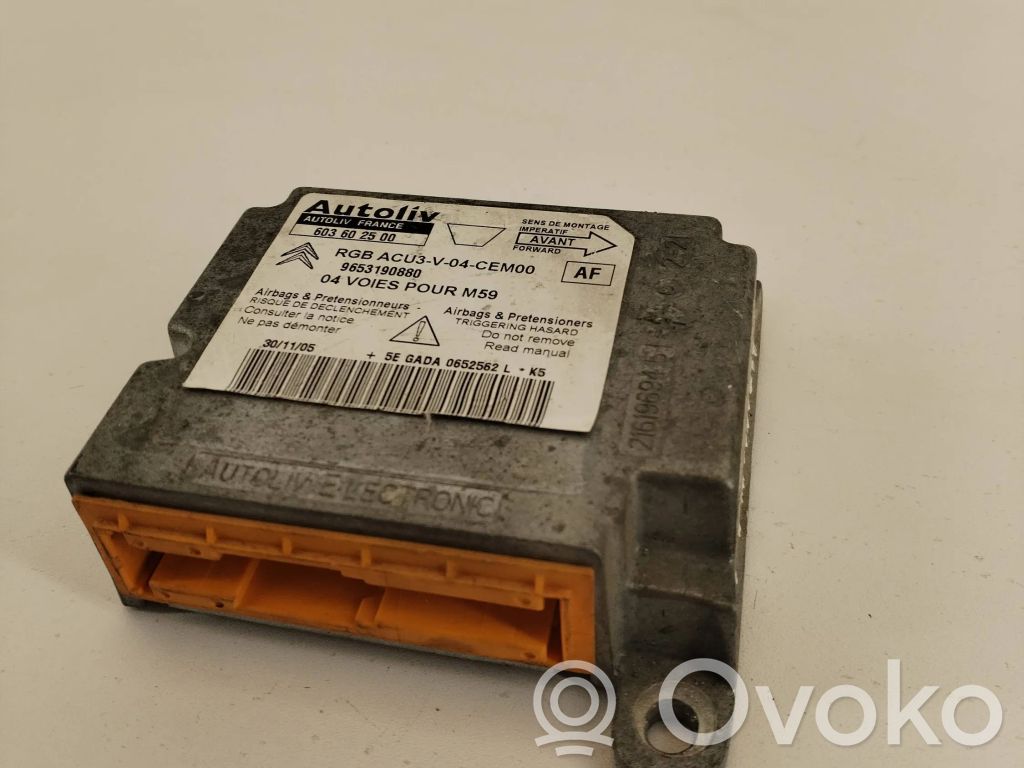 Peugeot Partner Airbag control unit/module 