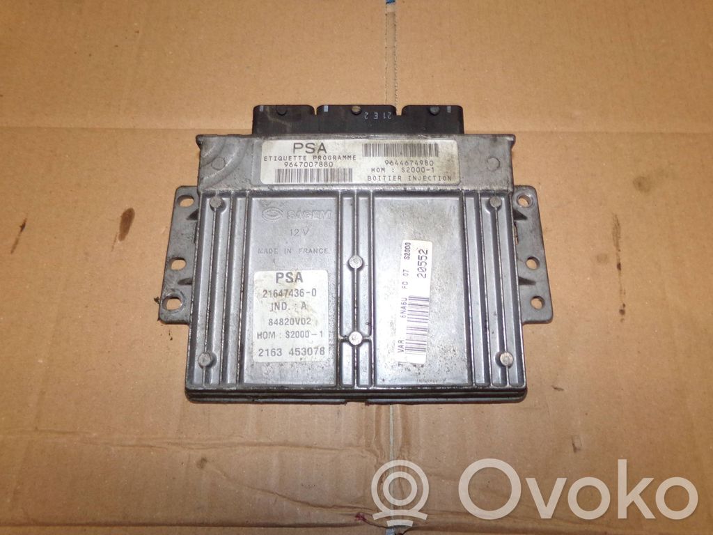 Peugeot 206 Engine control unit/module 