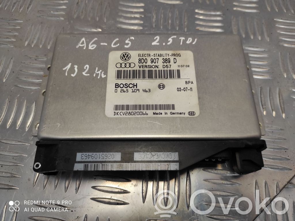 ESP (stability system) control unit   8D0907389D,0265109463