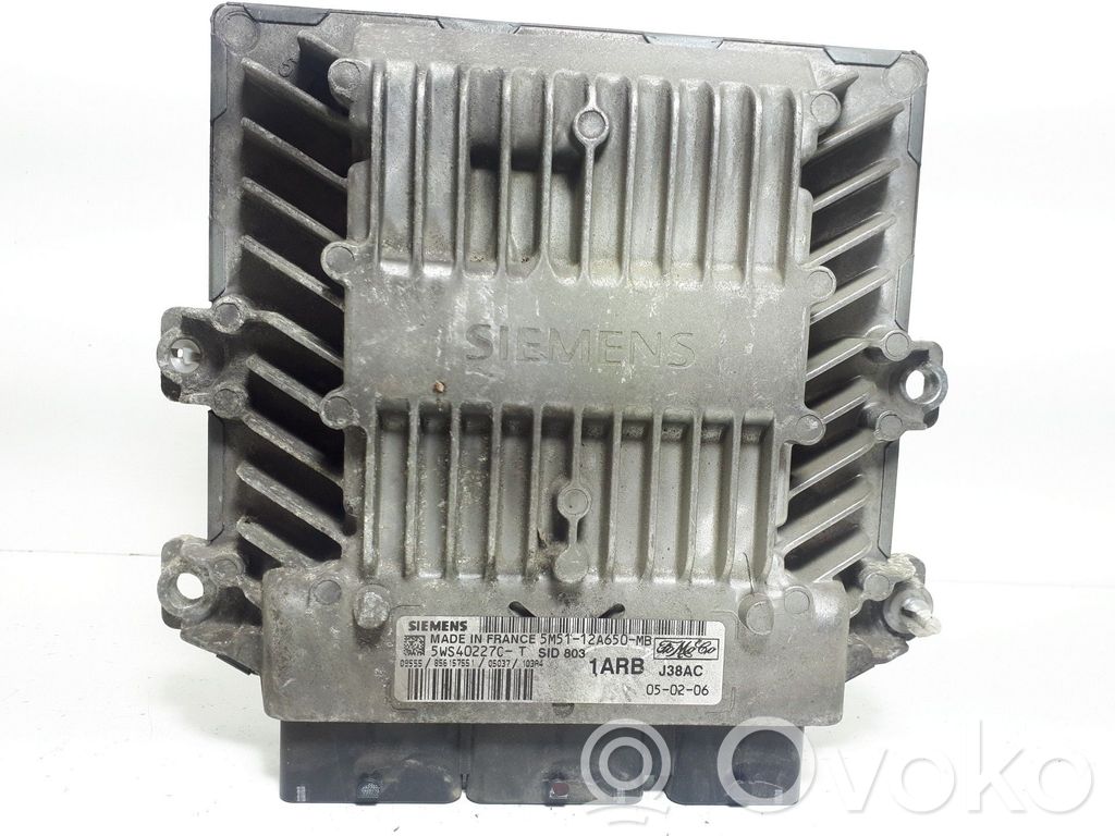 Engine control unit/module   5M5112A650MB,5WS40227C,SID803