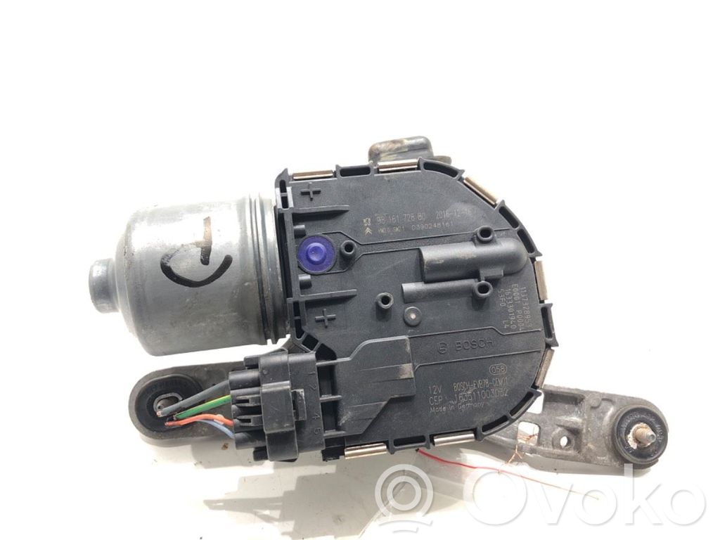 Citroen C4 II Picasso Motor y varillaje del limpiaparabrisas delantero 
