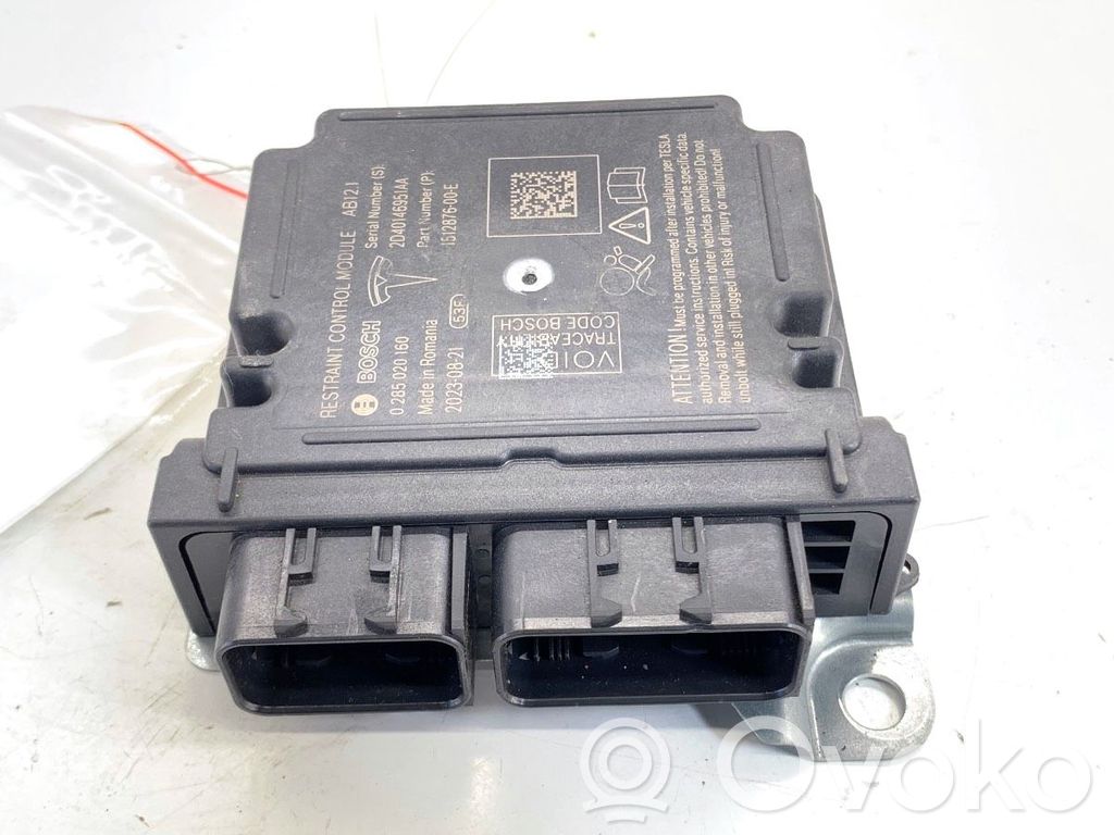 Tesla Model Y Airbag deployment crash/impact sensor 