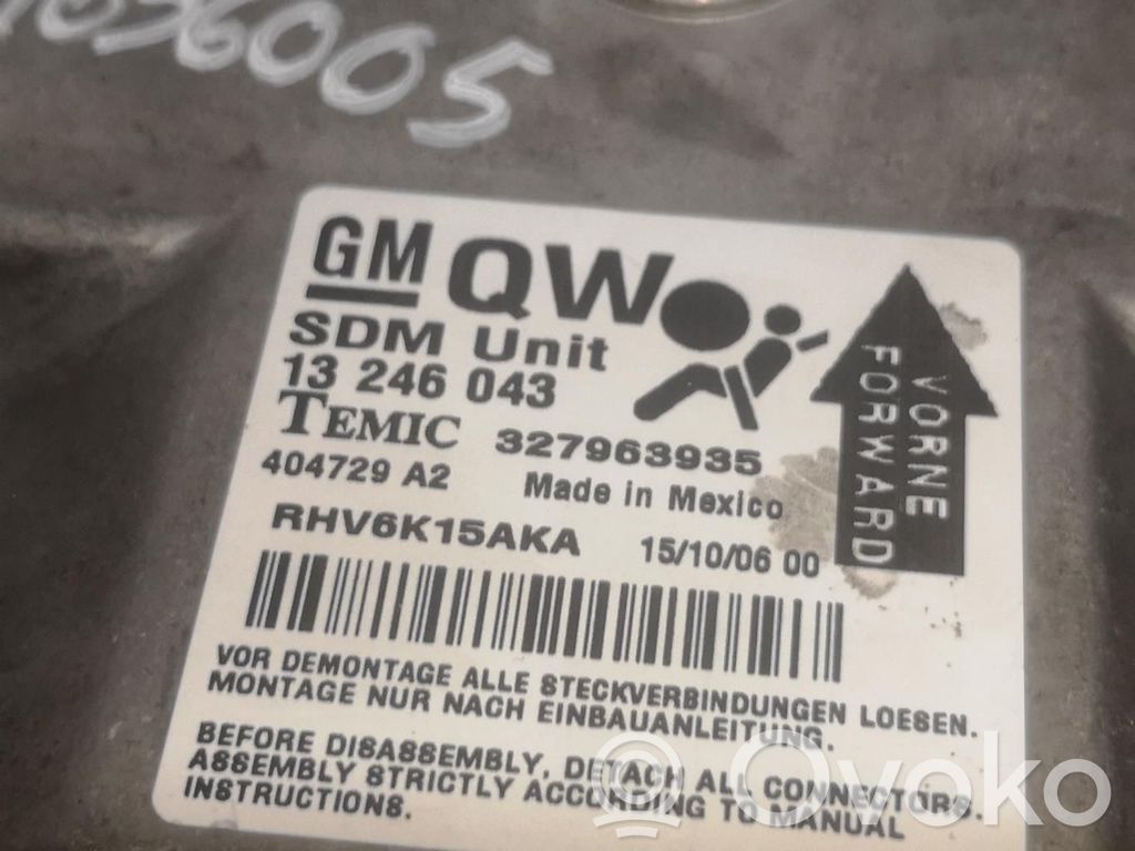 Opel Astra H Unitate/modul de comandă airbaguri 