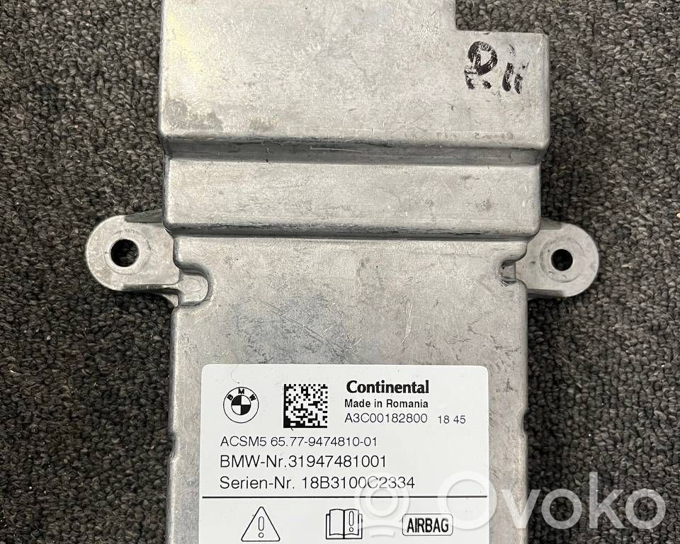 BMW X3 G01 Unitate/modul de comandă airbaguri 