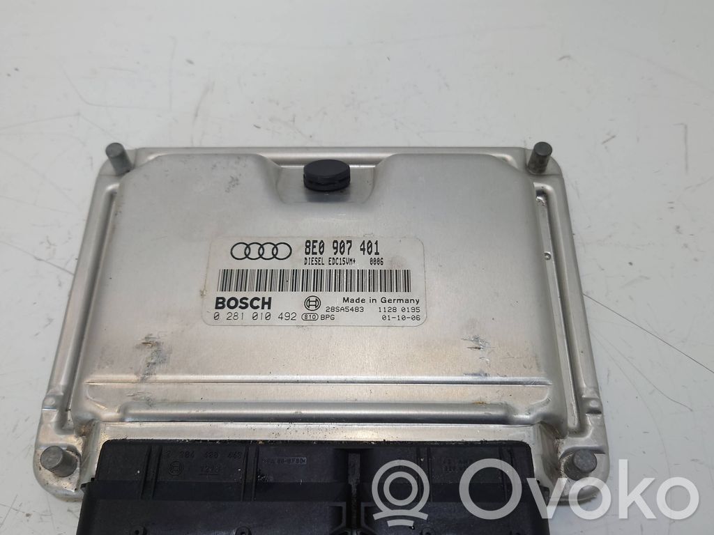 Engine control unit/module   8E0907401,28SA5483,0281010492