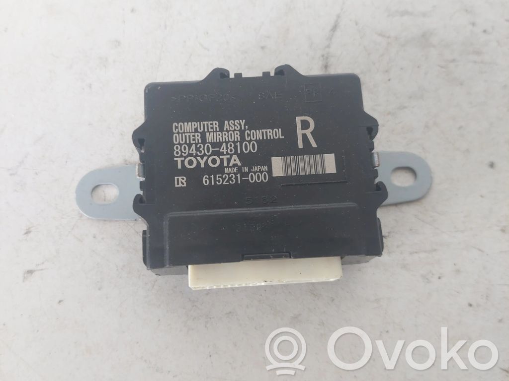 Lexus RX 450H Wing mirror control module 
