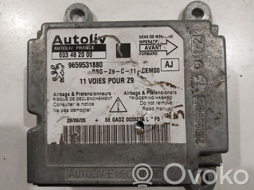 Peugeot 607 Sterownik / Moduł Airbag 