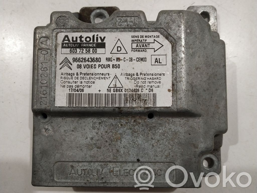 Citroen C4 I Airbag control unit/module 