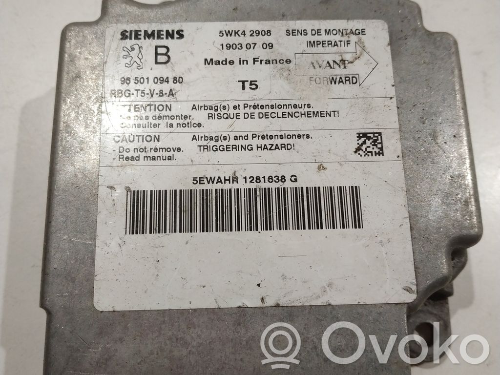 Peugeot 307 Airbag control unit/module 