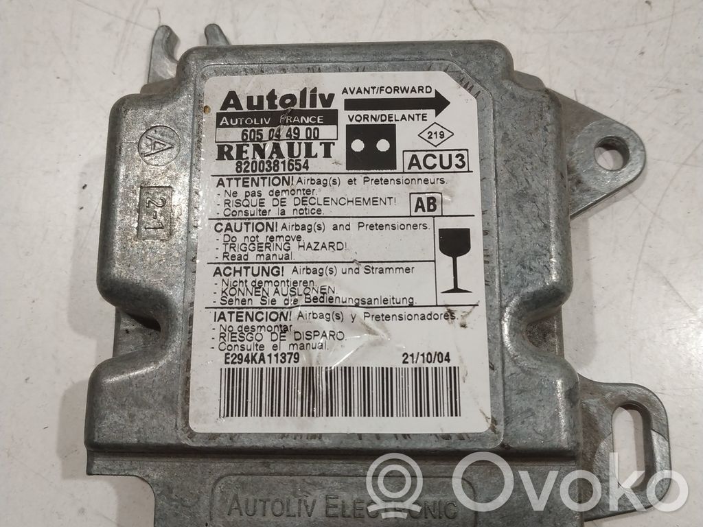 Renault Kangoo I Airbag control unit/module 