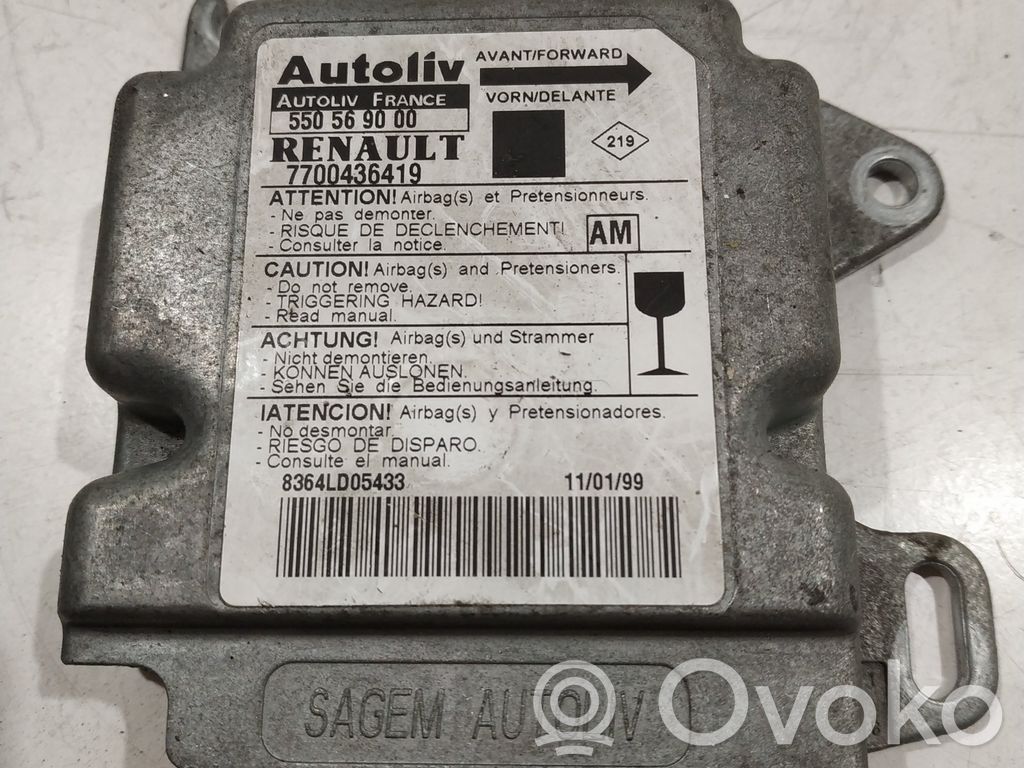 Renault Scenic I Airbag control unit/module 