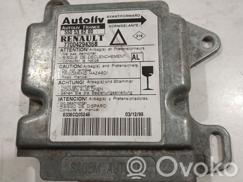Renault Laguna I Airbag control unit/module 