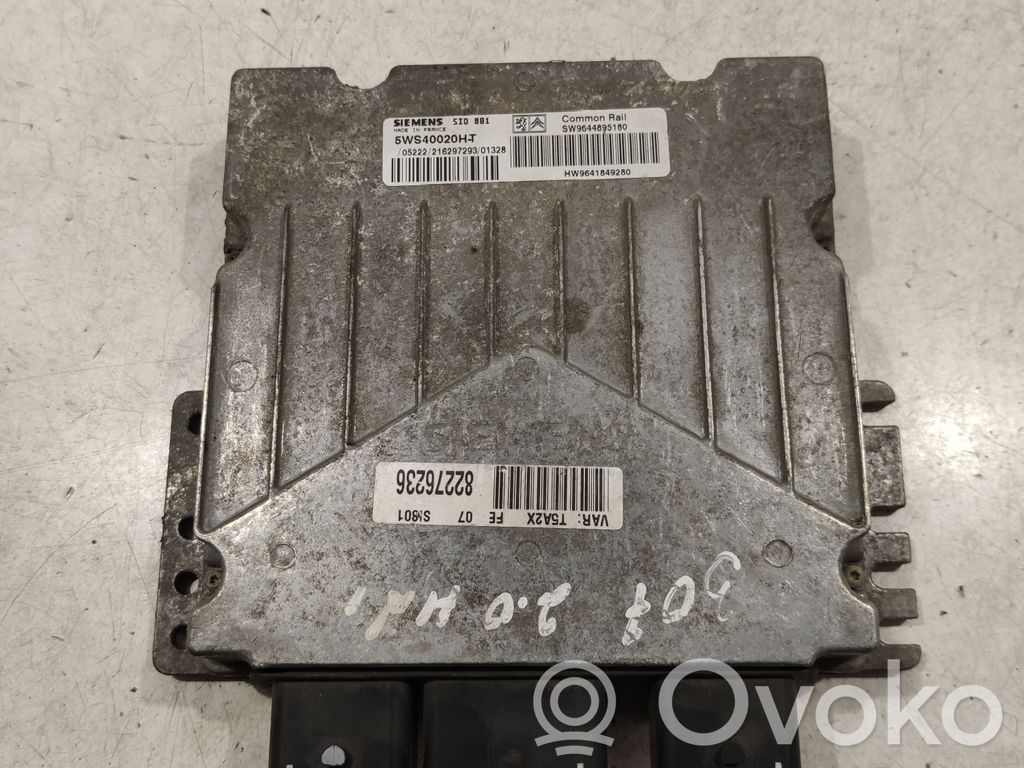 Engine control unit/module ECU   5WS40020HT,9644895180
