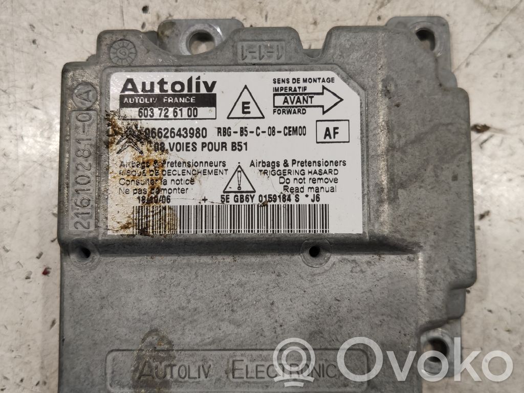Citroen C4 I Airbag control unit/module 