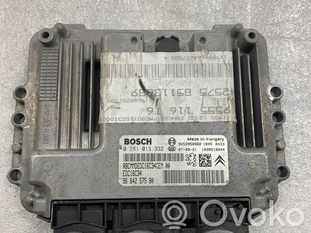 Engine control unit/module   9664257580,0281013332