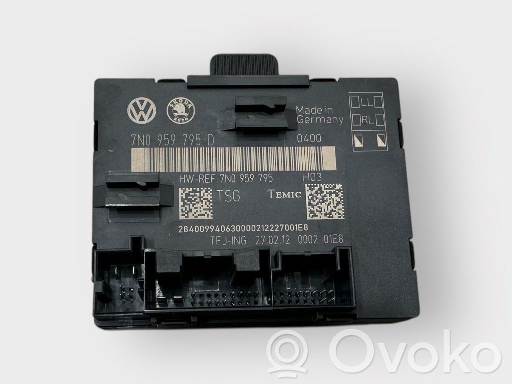 Skoda Yeti (5L) Unité de commande module de porte 